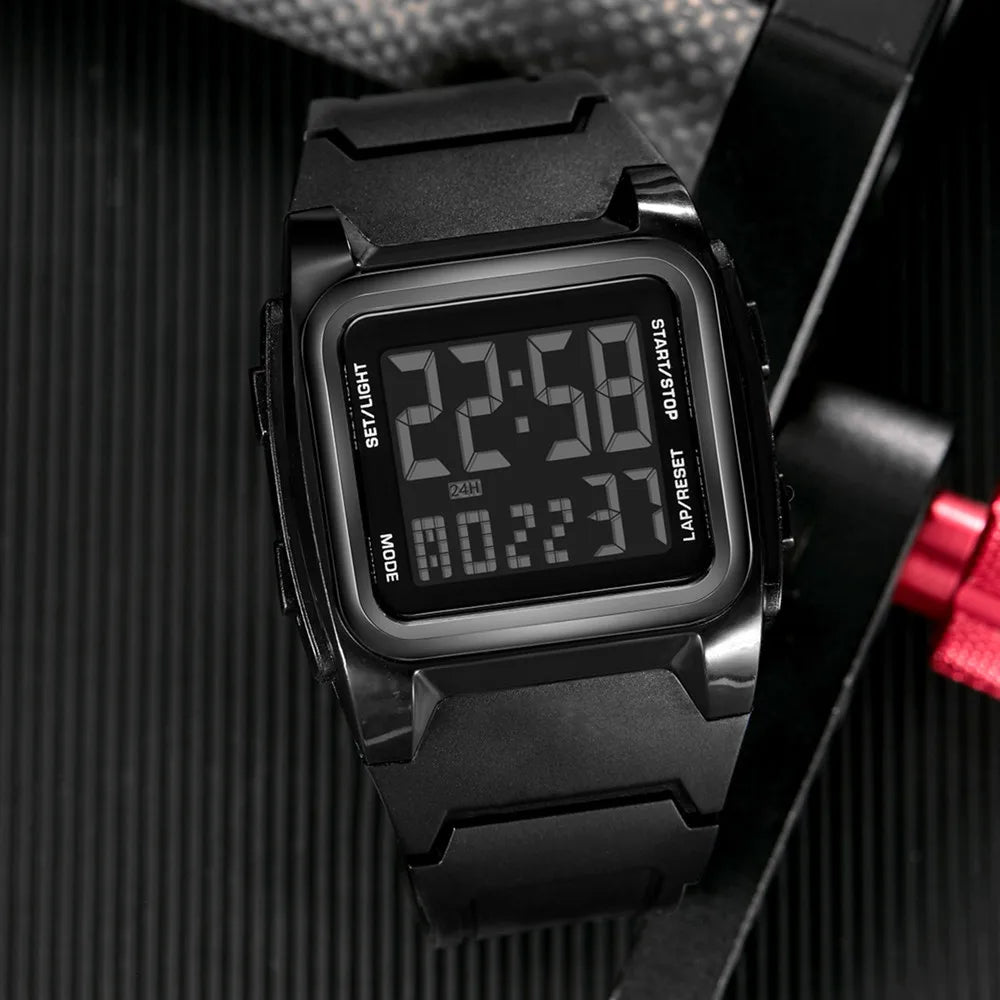 Orologio Digitale Uomo Sportivo Multifunzione Impermeabile 5ATM Cronometro Sveglia