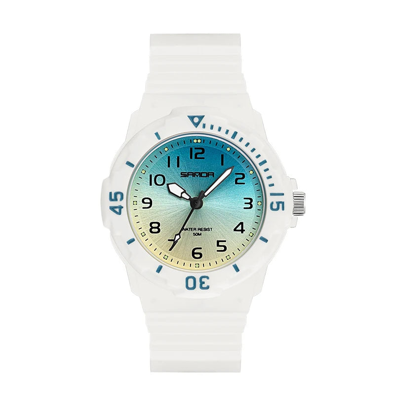 Orologio Donna Ragazze Sportivo Moda Casual al Quarzo con Cinturino Silicone