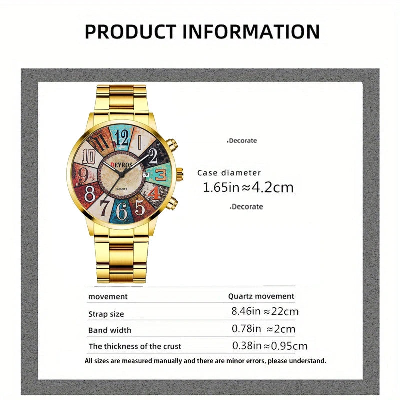 Orologio Uomo Moda al Quarzo Cinturino Acciaio Elegante Data