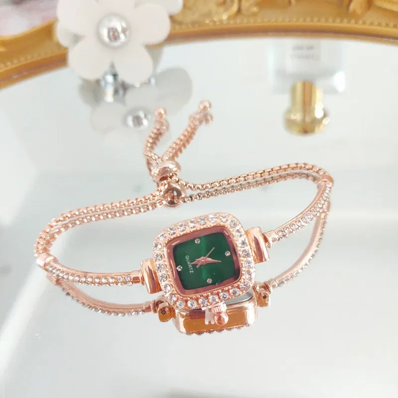 Orologio Donna Elegante Quarzo Bracciale in Lega Moda Casual