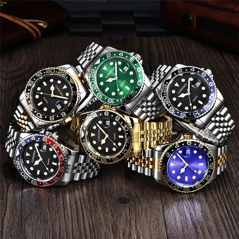 Orologio Uomo Quarzo Acciaio Data 42mm