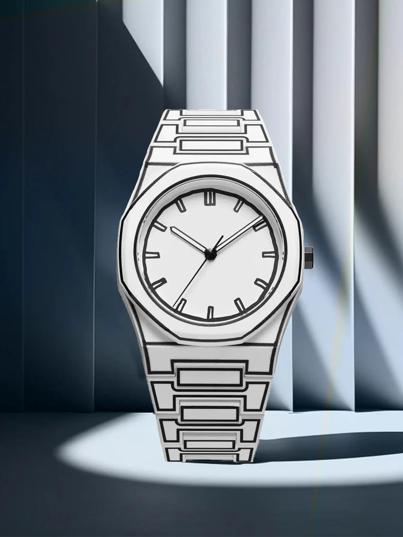 Orologio Uomo 42mm Quarzo Cinturino e Cassa in Plastica