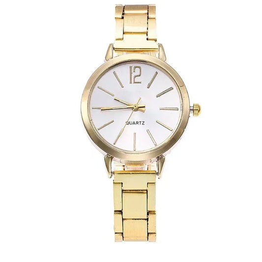 Orologio Donna Elegante Quarzo – Cinturino Acciaio Inossidabile Quadrante 30 mm