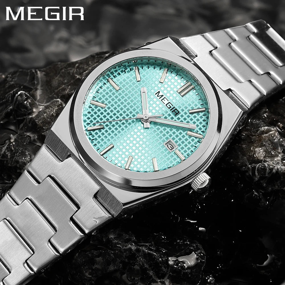 Orologio Uomo Quarzo Acciaio Data 42mm Elegante