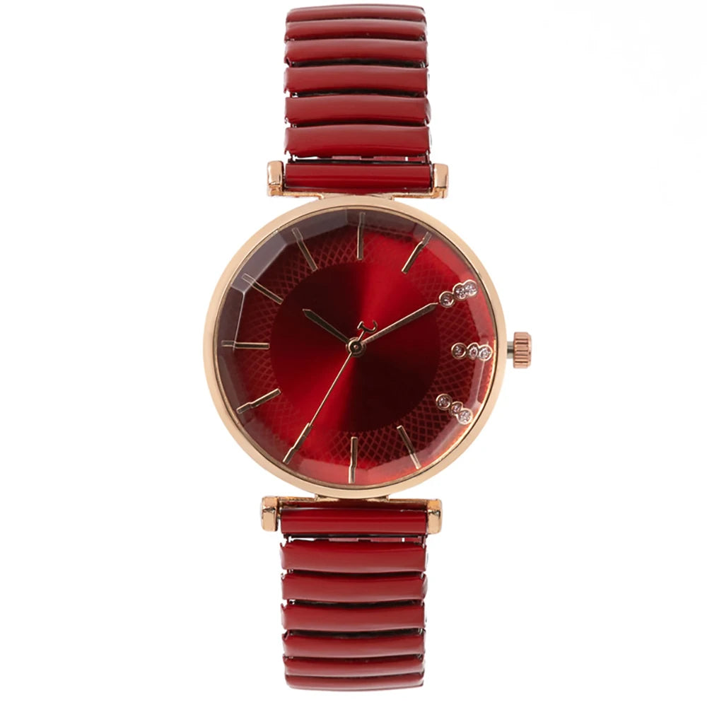 Orologio Donna Quarzo Cinturino Elastico Acciaio Elegante
