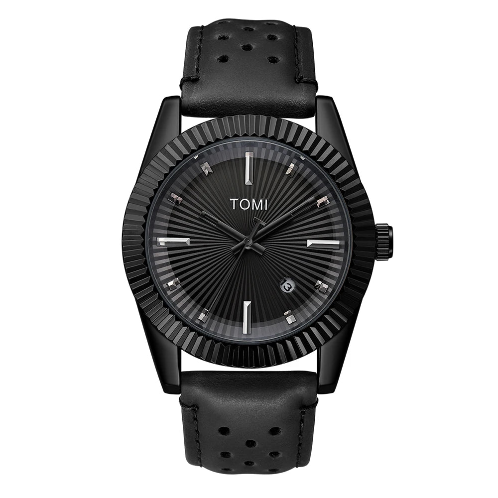 Orologio al Quarzo Uomo Classico & Casual Cinturino Similpelle Quadrante 42mm