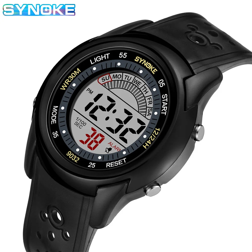 Orologio Sportivo Uomo Digitale LED Multifunzione Cinturino Gomma 41mm