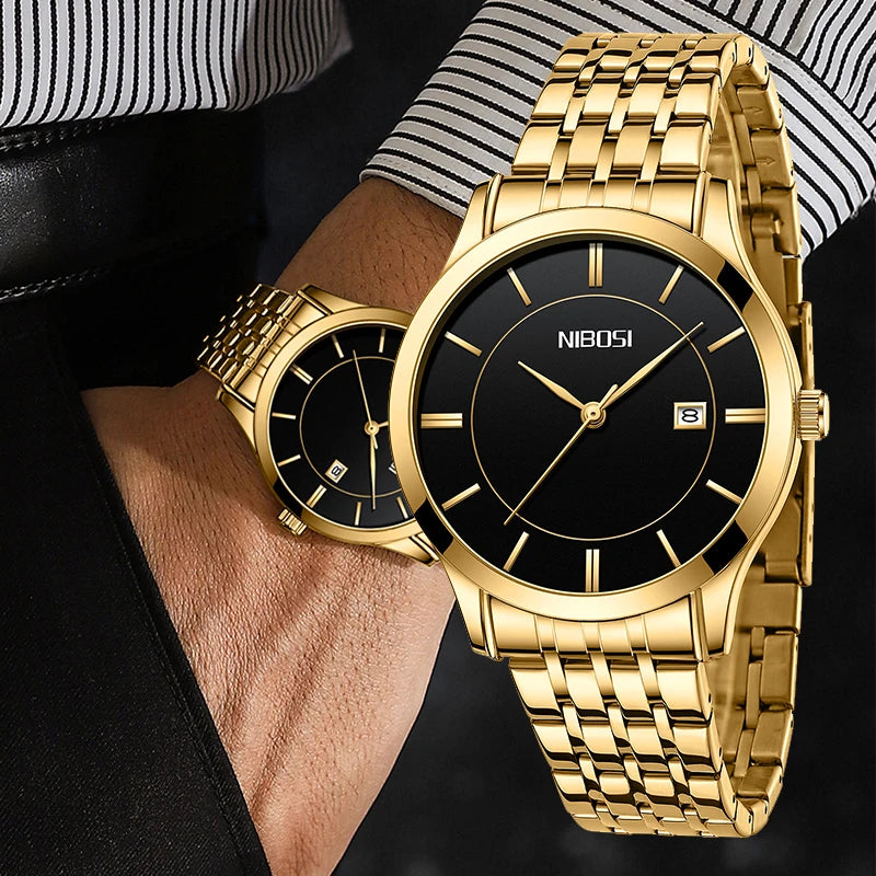 Orologio Uomo Al Quarzo In Acciaio Con Data Elegante Moda Casual