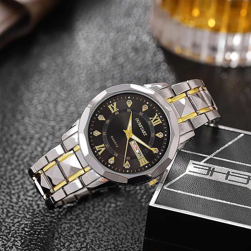 Orologio Uomo Moda e Casual al Quarzo con Data Cinturino in Lega
