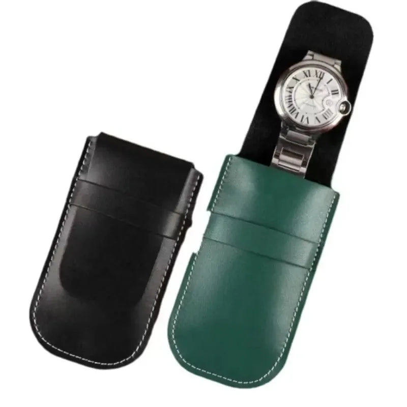 Porta Orologi Singolo In Similpelle Elegante Custodia Da Viaggio