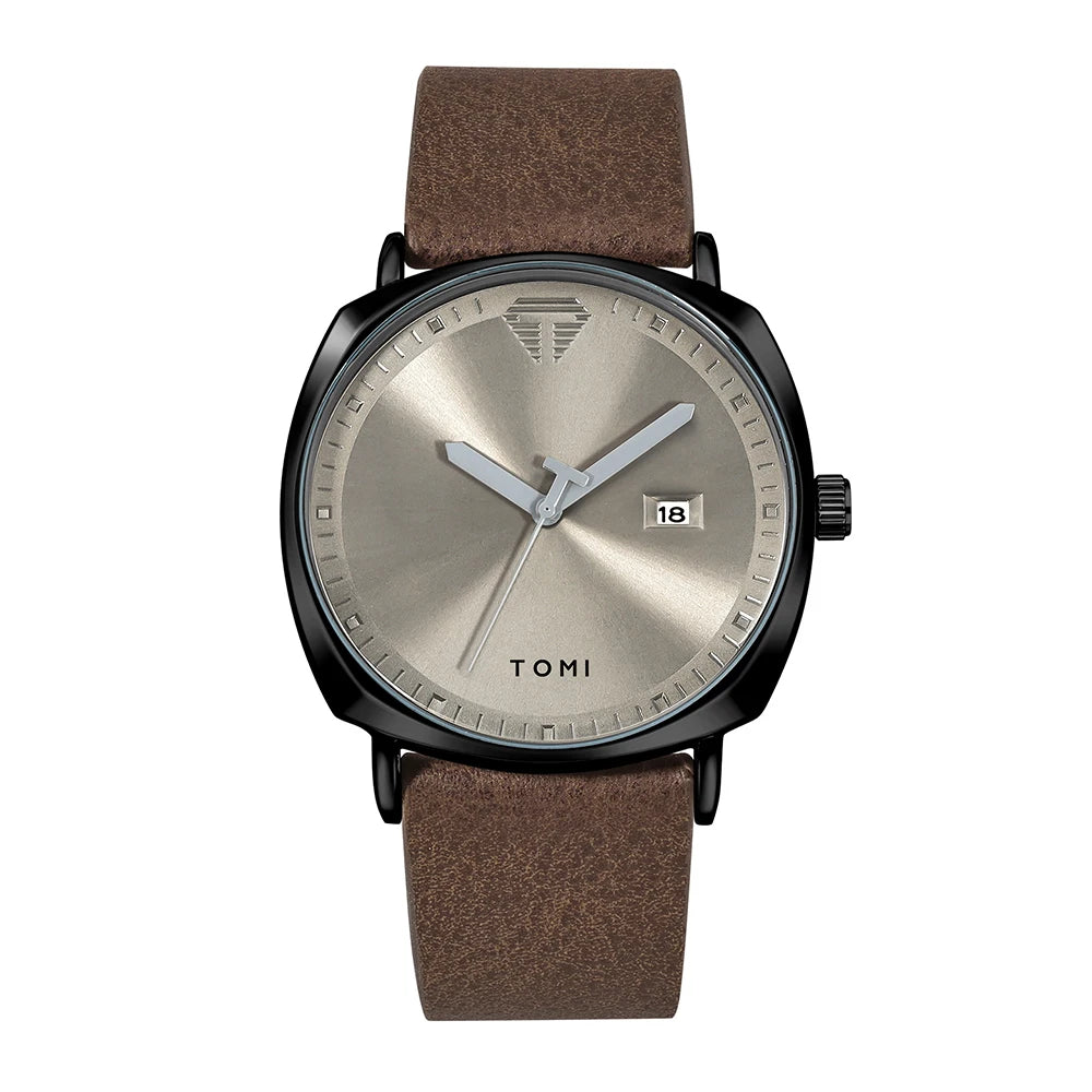 Orologio Uomo Minimalista Quarzo Elegante Casual Cinturino Similpelle