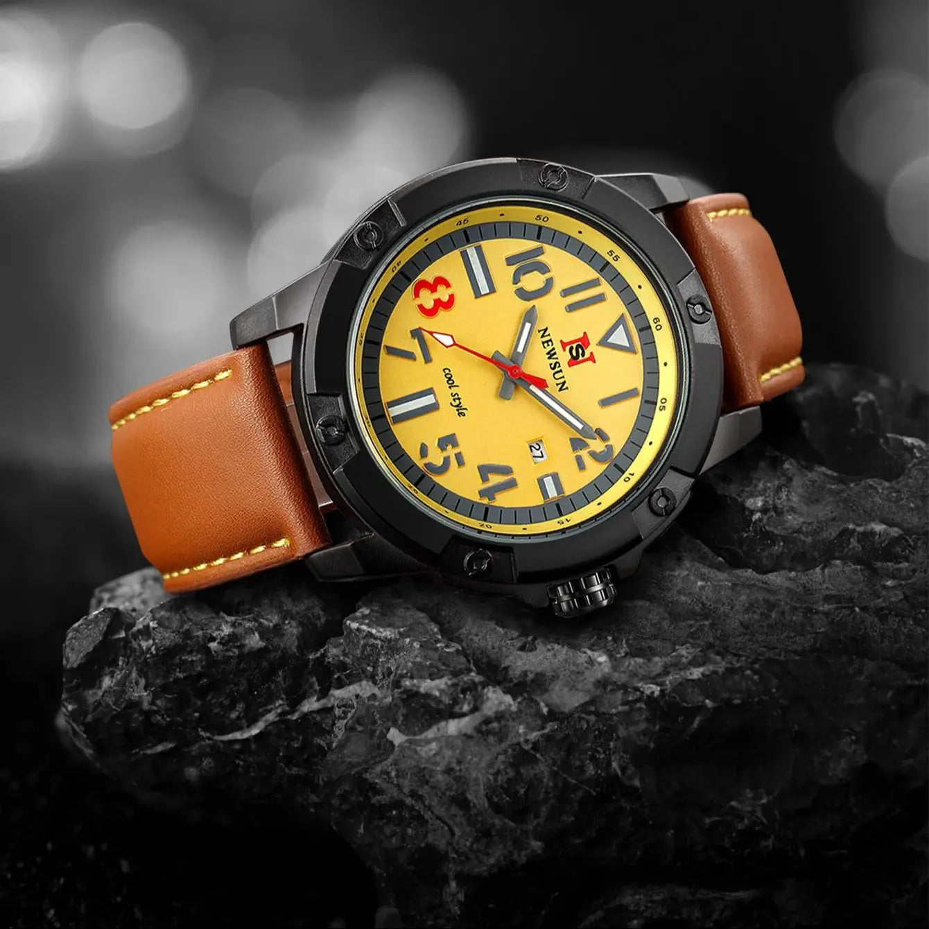 Orologio Uomo Al Quarzo Con Cinturino In Similpelle Elegante Moda Casual Con Data