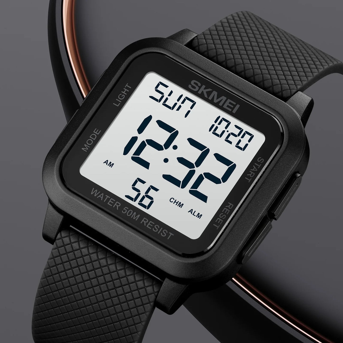Orologio Digitale Uomo LED Sportivo Cronografo Sveglia