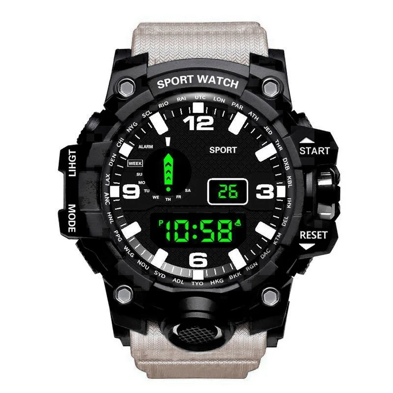 Orologio Uomo Sportivo Digitale LED Multifunzionale in Gomma