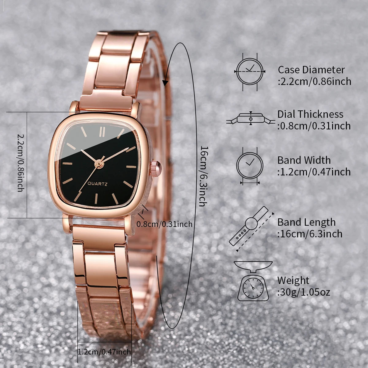 Orologio Donna al Quarzo in Acciaio con Bracciale Elegante Moda