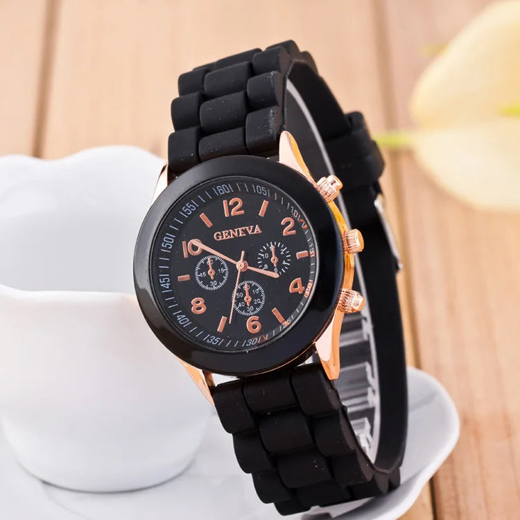 Orologio Donna Quarzo Elegante – Cinturino Silicone Cassa Lega