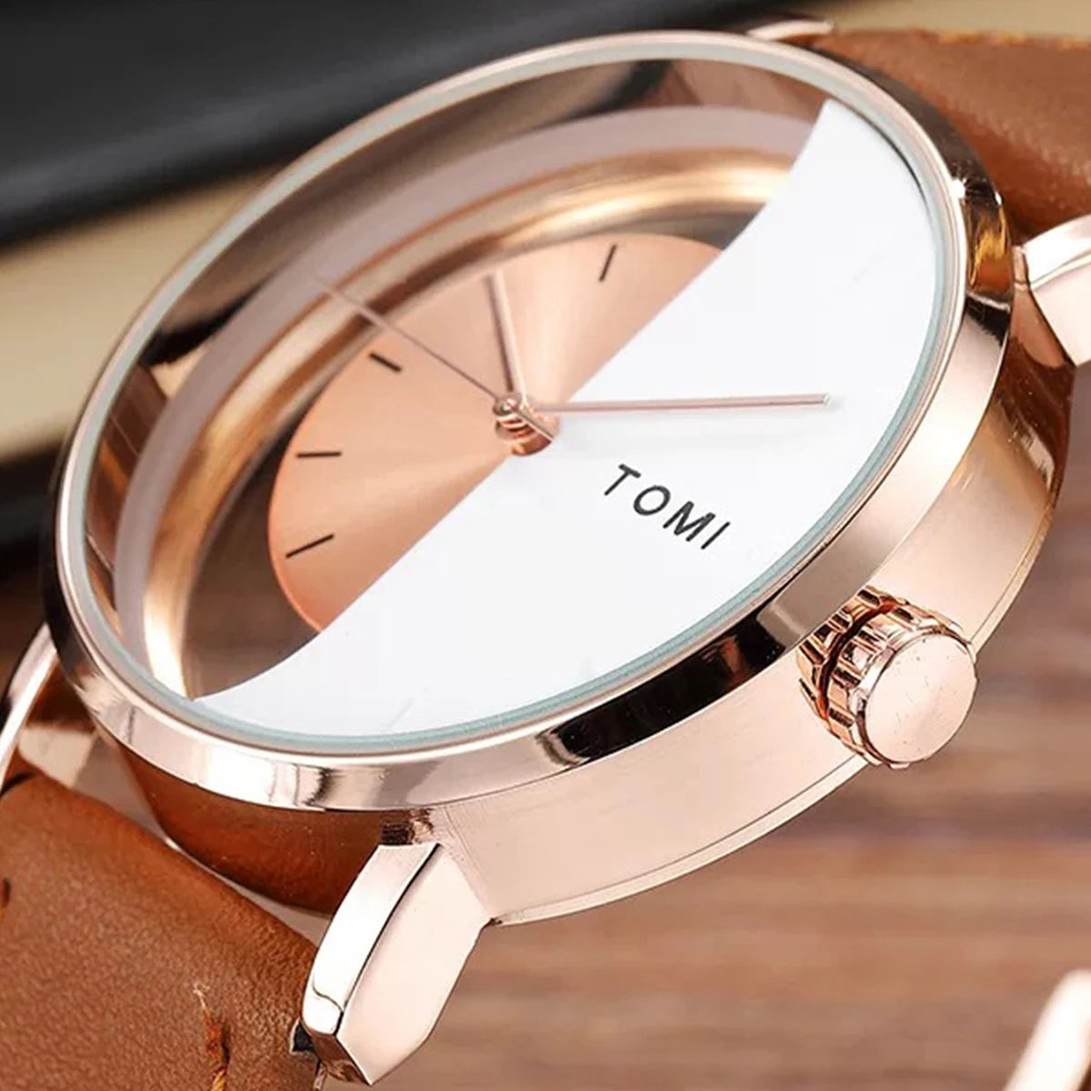 Orologio Uomo al Quarzo Moda Casual Quadrante 42mm Cinturino PU