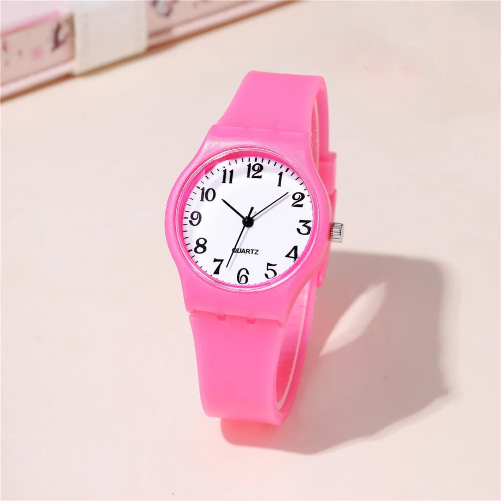 Orologio Bambini al Quarzo Cinturino Silicone Morbido Minimalista 34mm