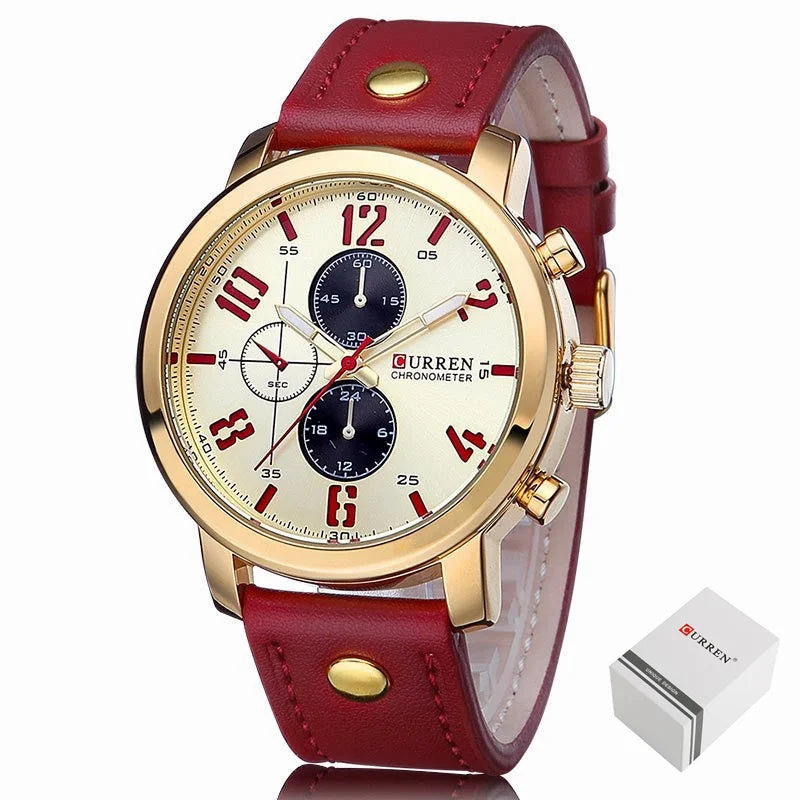 Orologio Uomo Quarzo Cinturino Similpelle Cassa Lega – Elegante Quadrante 45 mm