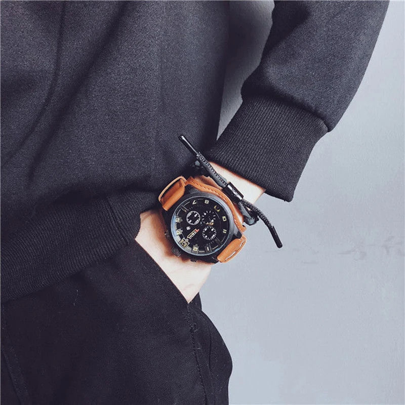 Orologio Uomo Quarzo Similpelle Cassa Lega
