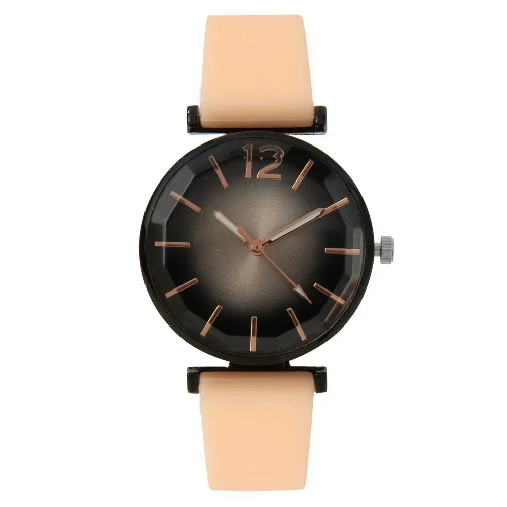 Orologio Donna Elegante Quarzo Cinturino in Silicone Moda Casual