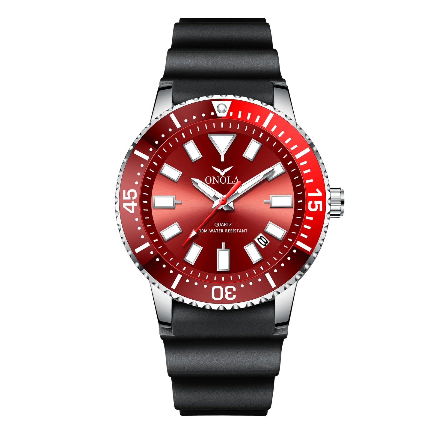 Orologio Uomo Quarzo Business con Data Lancette Luminose Cinturino Similpelle