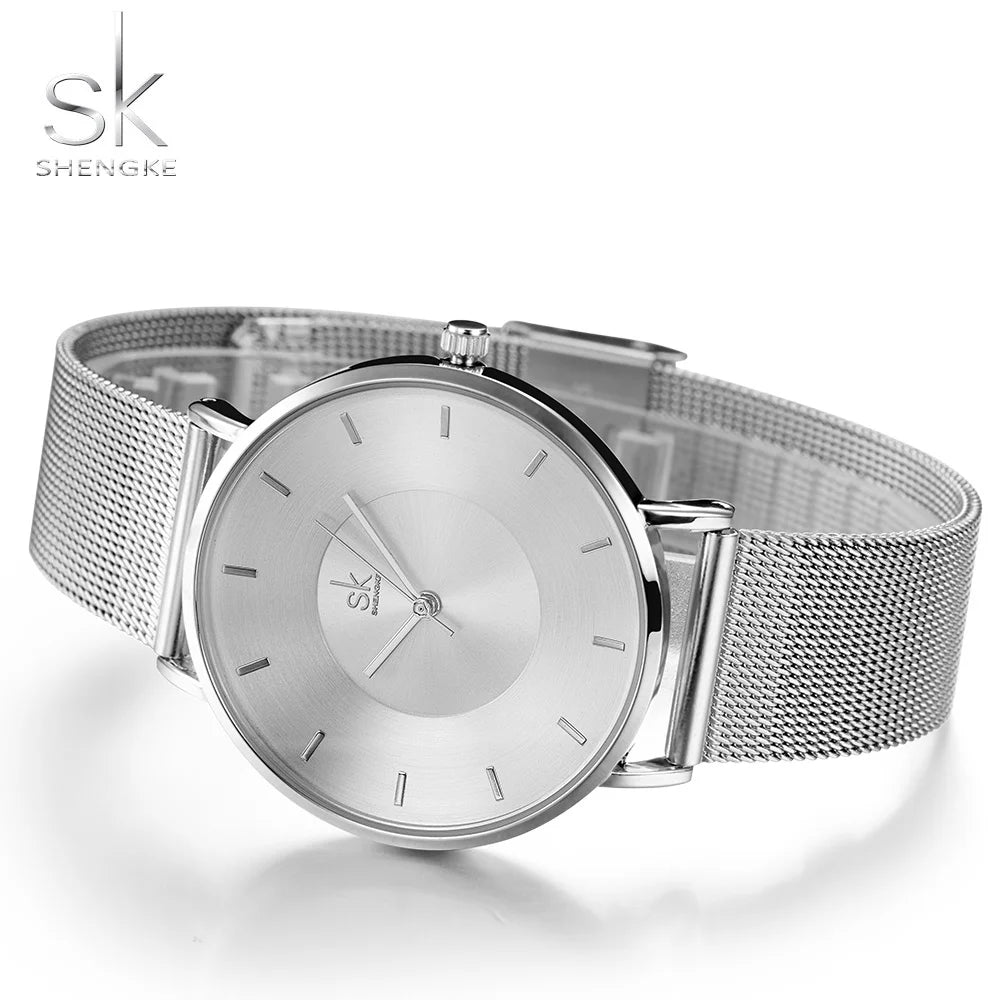 Orologio Donna Ultra Sottile Moda Quarzo Maglia Acciaio Elegante