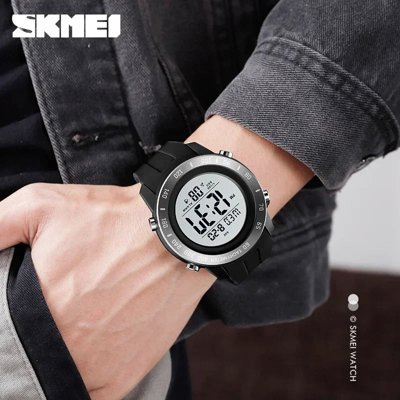Orologio Digitale Uomo LED – Sportivo Impermeabile Cinturino Silicone Quadrante 50 mm