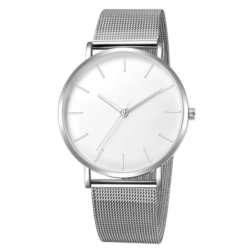 Orologio Donna Quarzo Elegante Acciaio Maglia Quadrante 40mm