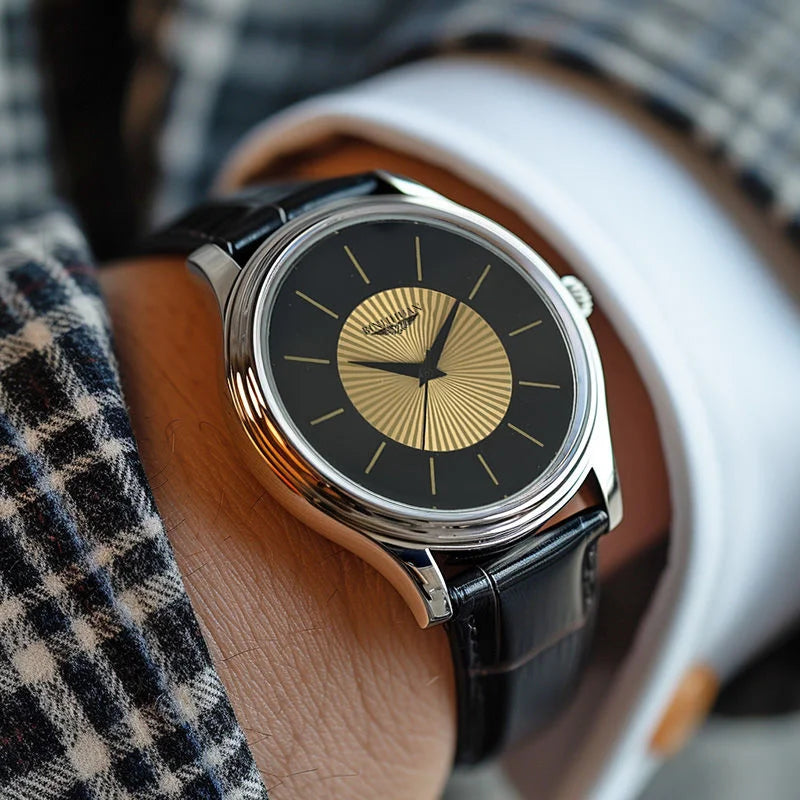 Orologio Uomo Al Quarzo Con Cinturino In Similpelle Elegante Casual Quadrante 42 Mm Classico