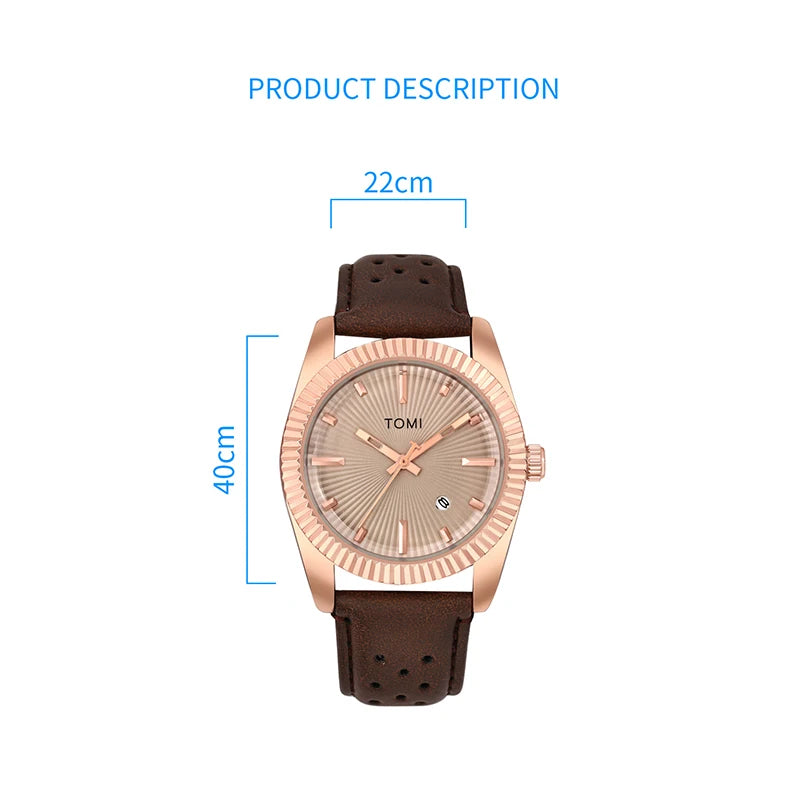 Orologio al Quarzo Uomo Classico & Casual Cinturino Similpelle Quadrante 42mm