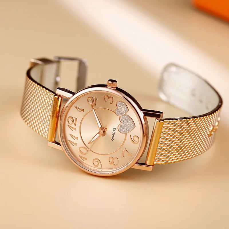 Orologio Donna Quarzo Elegante – Cinturino Silicone Moda Cassa Lega
