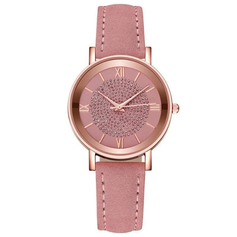 Orologio Donna al Quarzo Moda e Casual con Cinturino in Similpelle Elegante