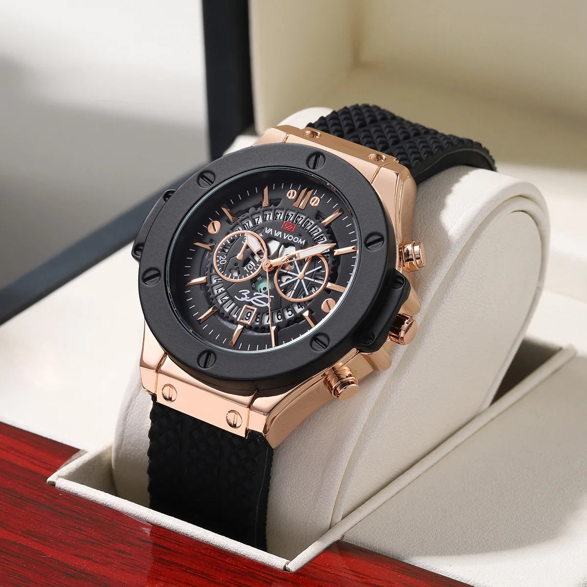 Orologio Uomo Sportivo Quarzo Silicone Quadrante 48mm