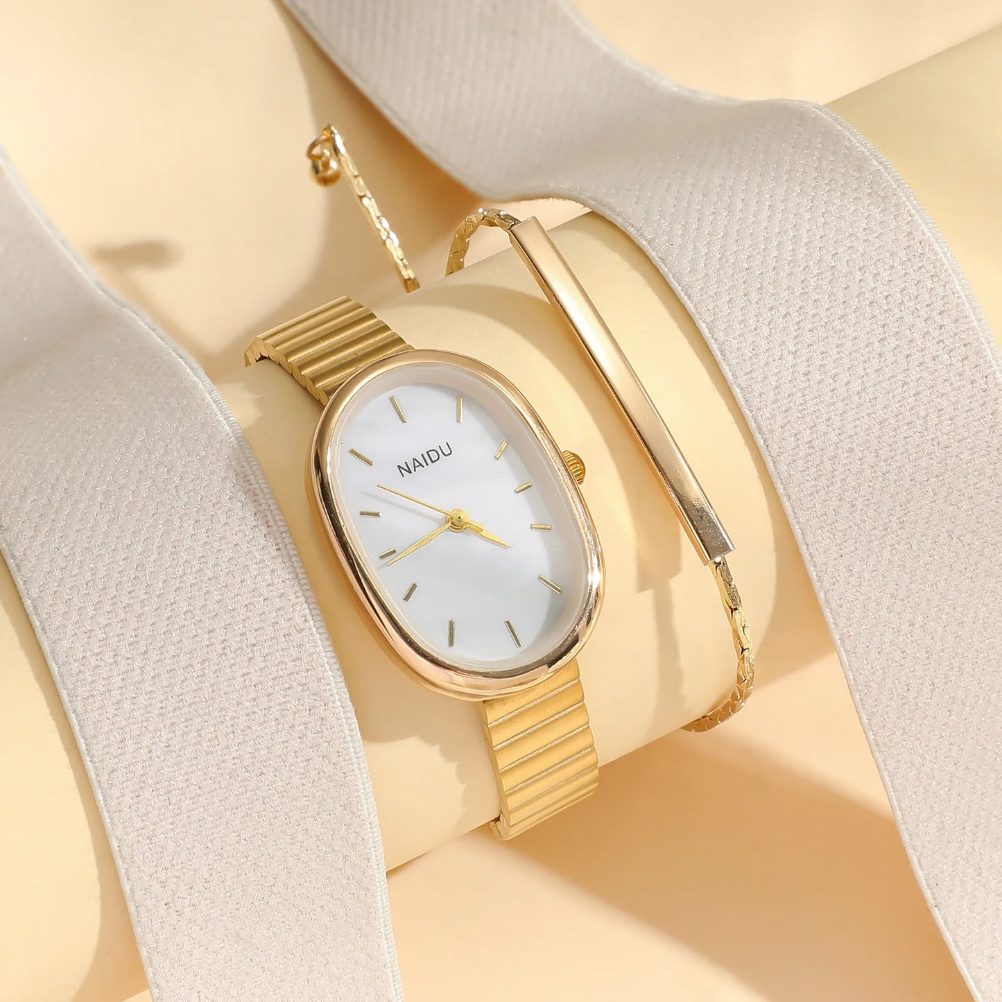 Orologio Donna Elegante Ovale Al Quarzo In Lega Classico Moda Casual Raffinato