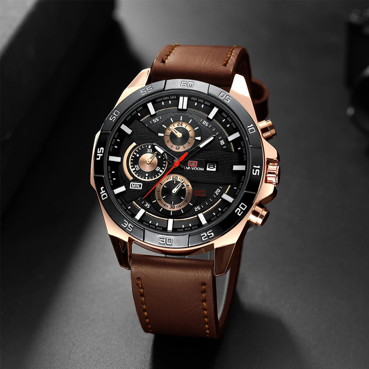 Orologio Uomo 46mm Quarzo - Cinturino SimilPelle o Acciaio, Elegante e Sportivo