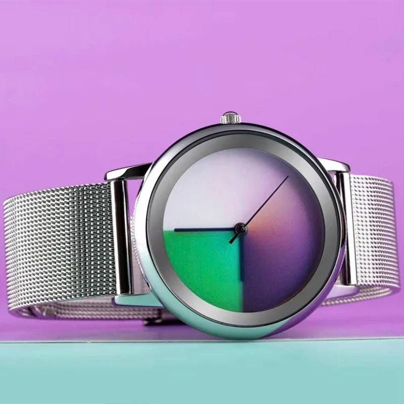 Orologio Donna 38mm Quarzo Colorato Acciaio