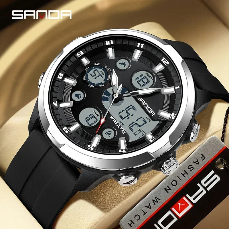 Orologio Uomo Digitale Sportivo LED Resistente All’Acqua 5ATM Silicone