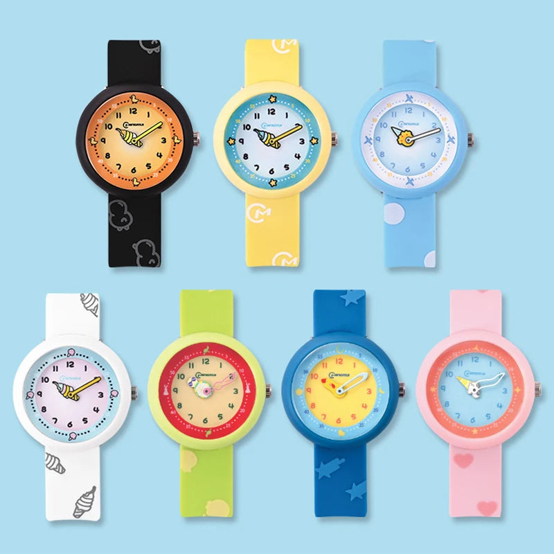 Orologio Bambini Sportivo Quarzo Analogico Moda Casual Cinturino Silicone