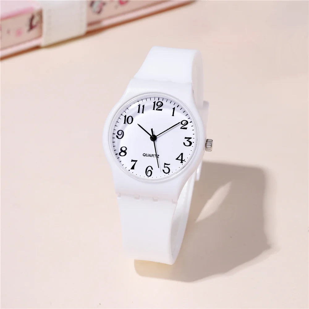 Orologio Bambini al Quarzo Cinturino Silicone Morbido Minimalista 34mm