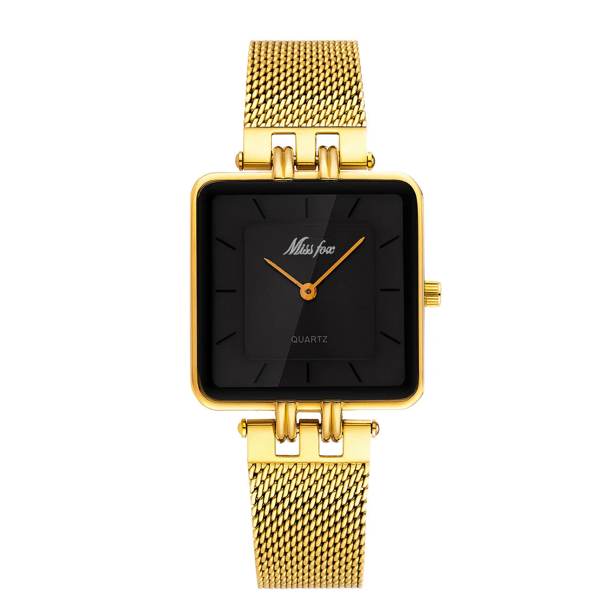 Orologio Uomo Donna Quarzo Acciaio Quadrato Elegante Business