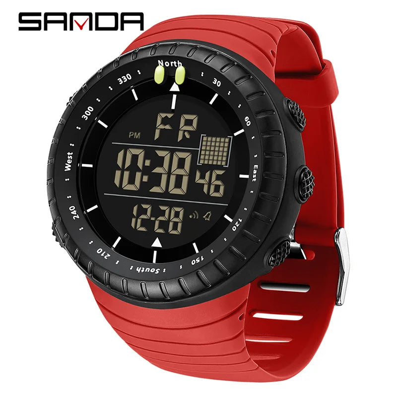 Orologio Uomo Sportivo Digitale LED Multifunzione Sveglia Cronografo Resistente