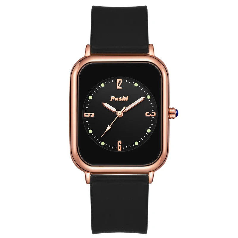 Orologio Donna Moda Elegante Casual al Quarzo con Cinturino in Silicone Semplice
