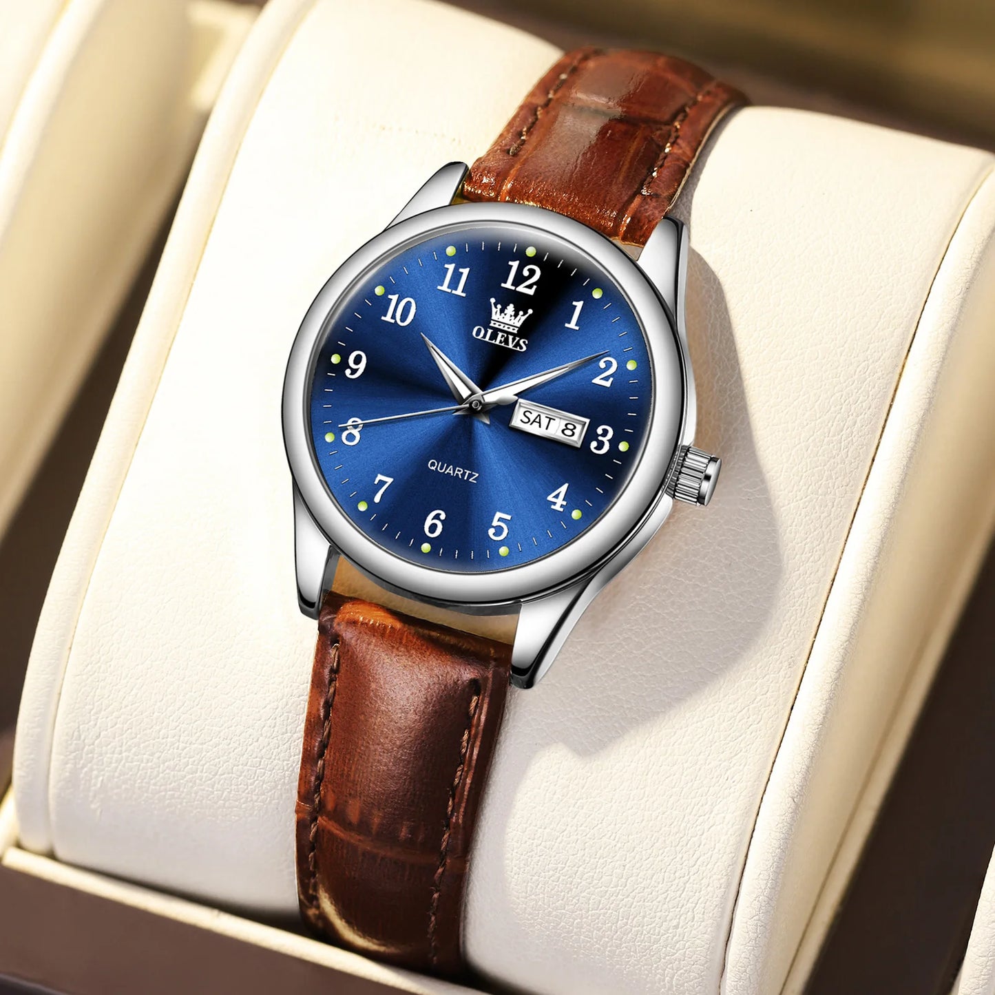 Orologio Donna Al Quarzo Elegante Con Data Casual Cinturino Similpelle