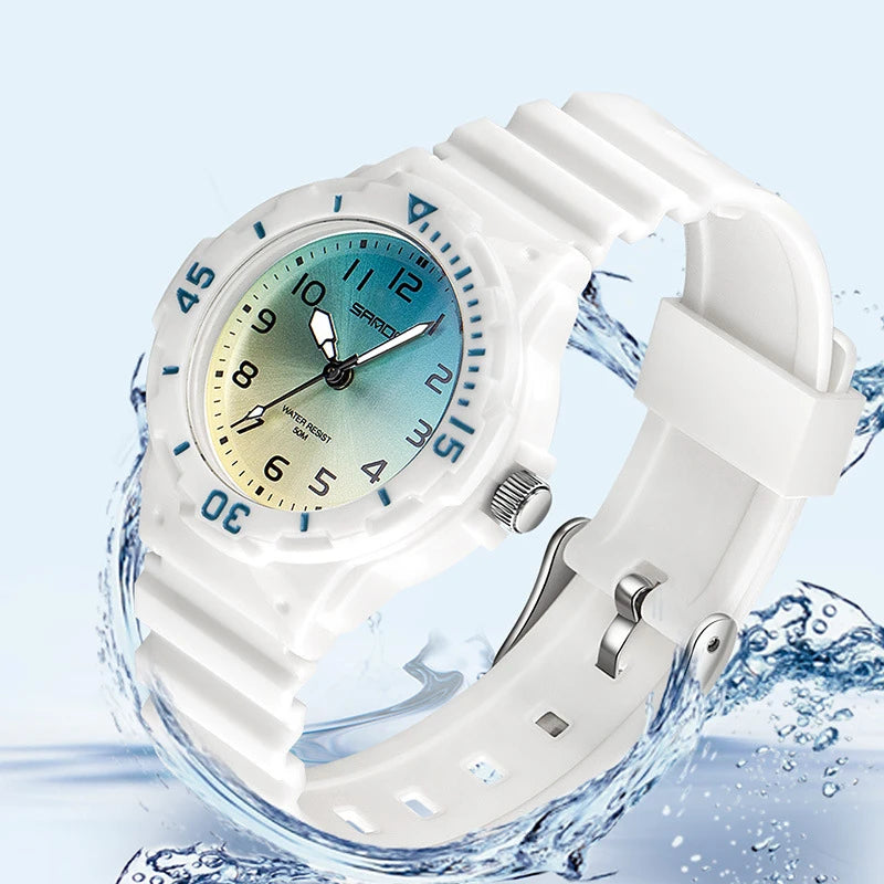 Orologio Donna Ragazze Sportivo Moda Casual al Quarzo con Cinturino Silicone