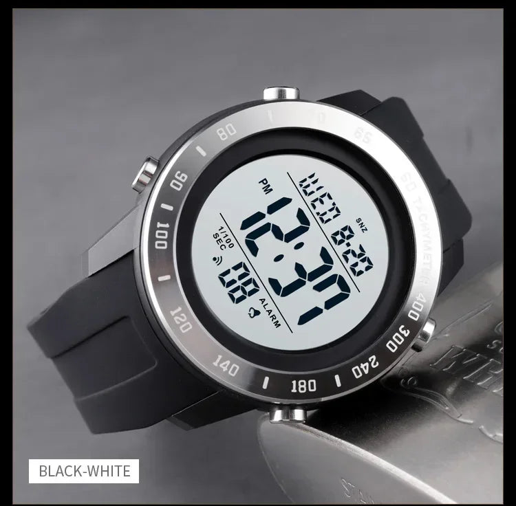 Orologio Digitale Uomo LED – Sportivo Impermeabile Cinturino Silicone Quadrante 50 mm