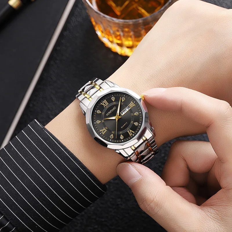 Orologio Uomo Moda e Casual al Quarzo con Data Cinturino in Lega