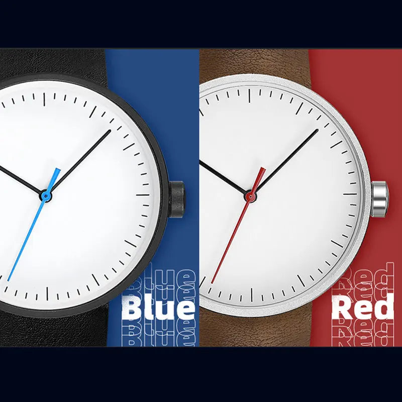 Orologio Uomo Quarzo Elegante Similpelle  Stile Minimal