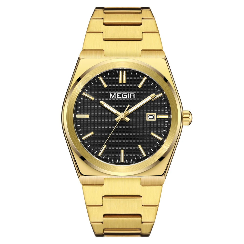 Orologio Uomo Quarzo Acciaio Data 42mm Elegante