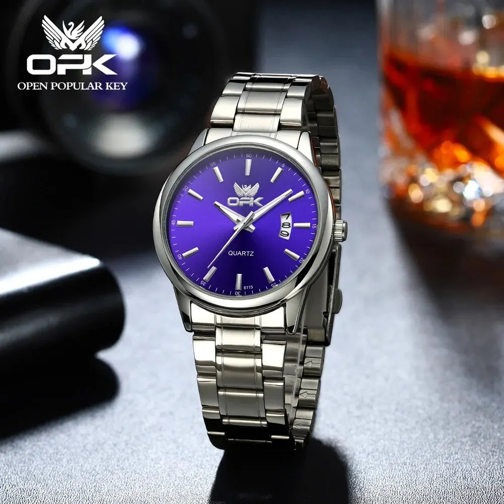 Orologio Uomo Quarzo Acciaio Inossidabile con Data Elegante Classico
